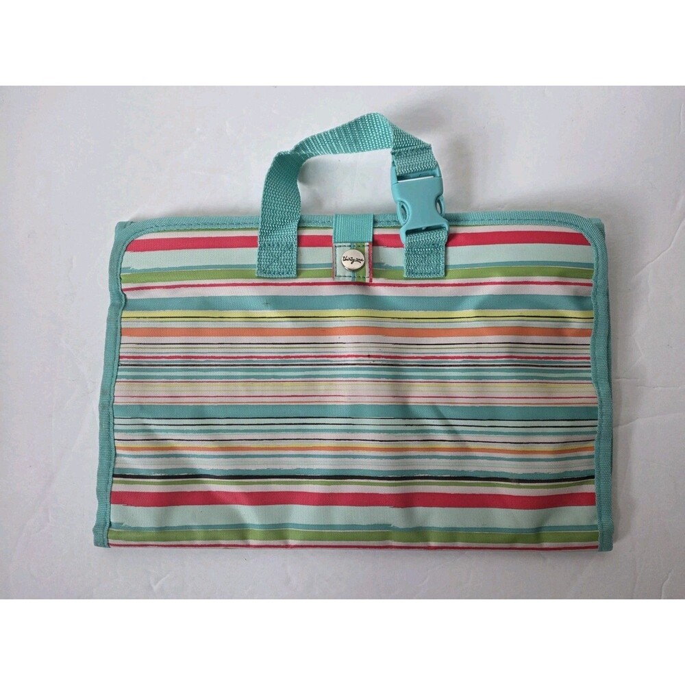 Thirty-one Sunny Stripe Foldable Hanging Organizing Tote with Detachable Handle